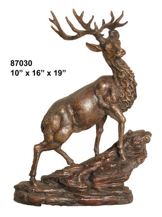Highland Majesty Right Bronze Deer Sculpture