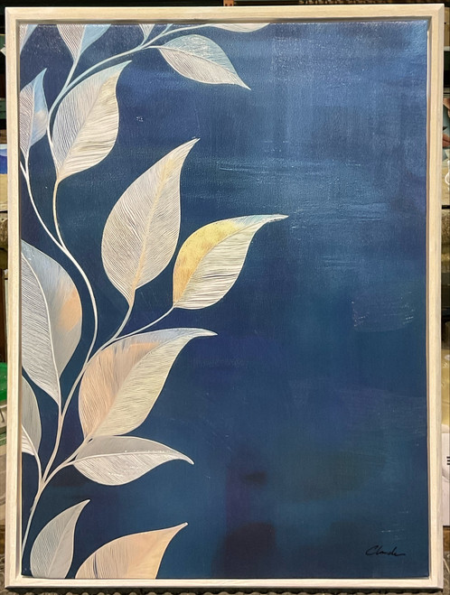 Framed Winter Leaves Giclee 36x48