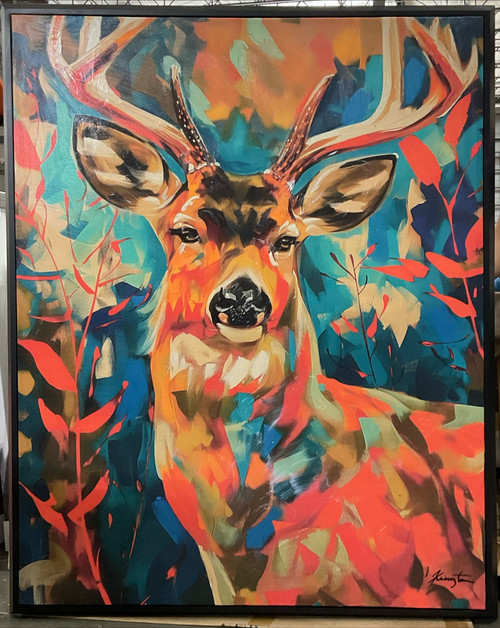 Wild Stag Framed Giclee