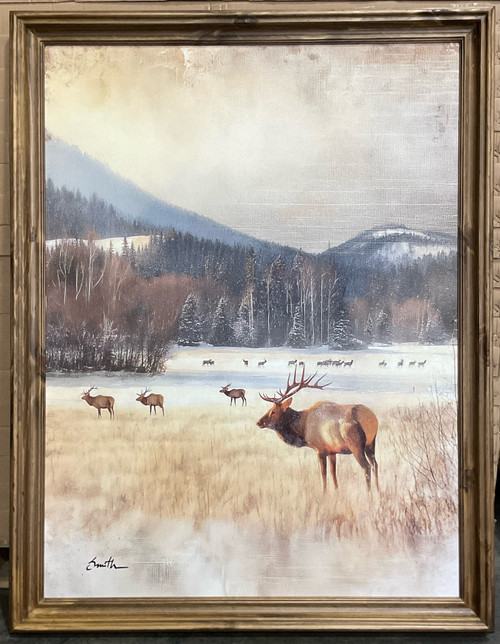 Silent Elk Framed Giclee
