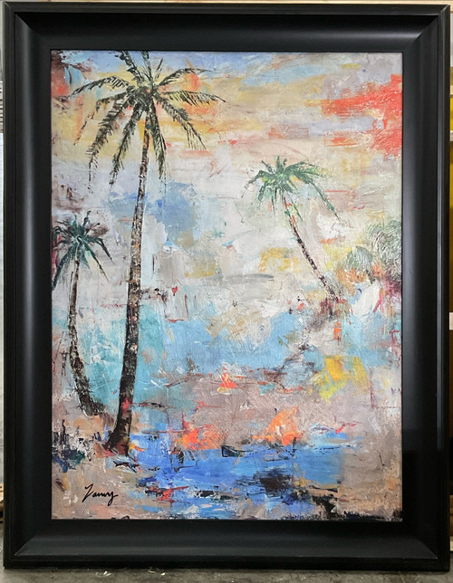 Island Palms Framed Giclee