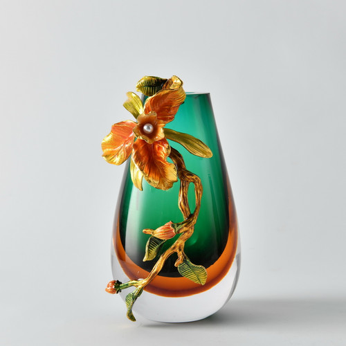 Emerald Bloom Petite Vase