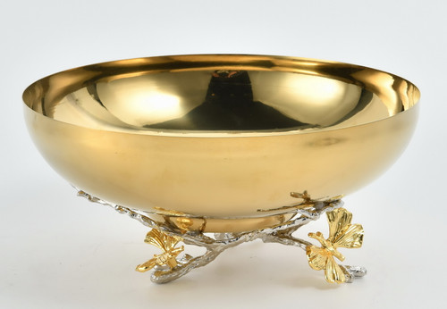 Golden Butterfly Polished Decorative Bowl