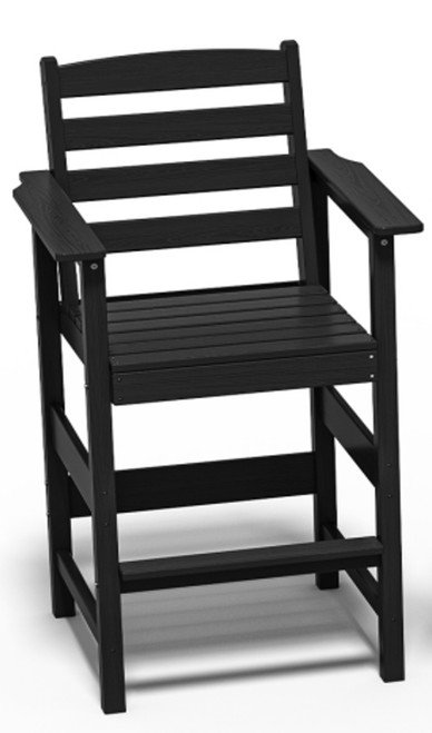 Black Outdoor Bar Chair Set of 2
