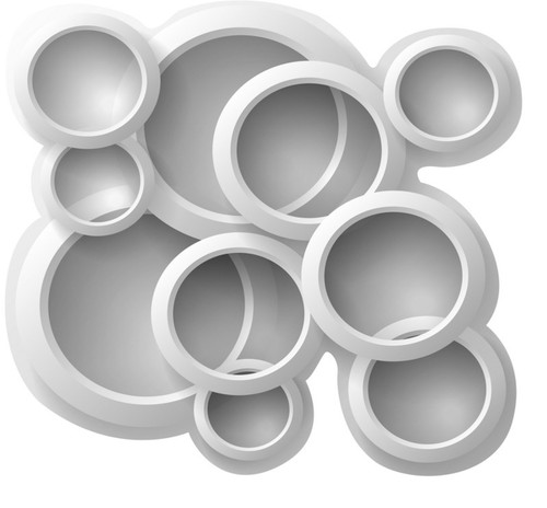 Acrylic Gray Circles Wall Art