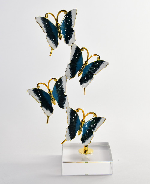 Small Midnight Butterfly Flight Sculpture