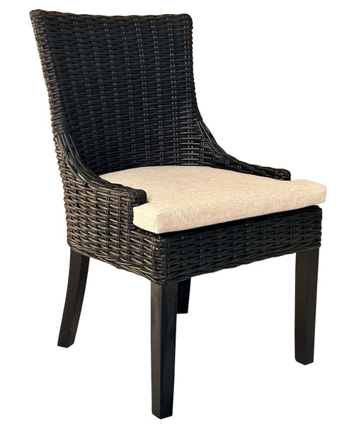 Alfresco Dining Chair Black Kuba Weave