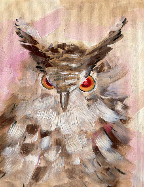 Abstract Owl Giclee