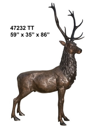 Majestic Stag Bronze Sculpture