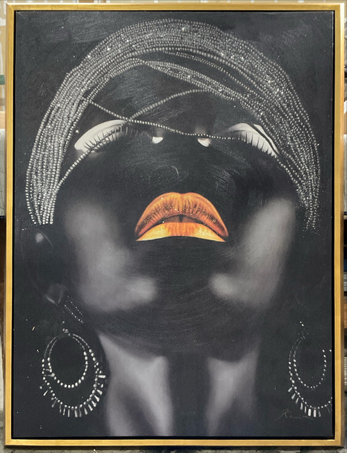 Framed Beautiful African Woman Portrait Giclee 36x48