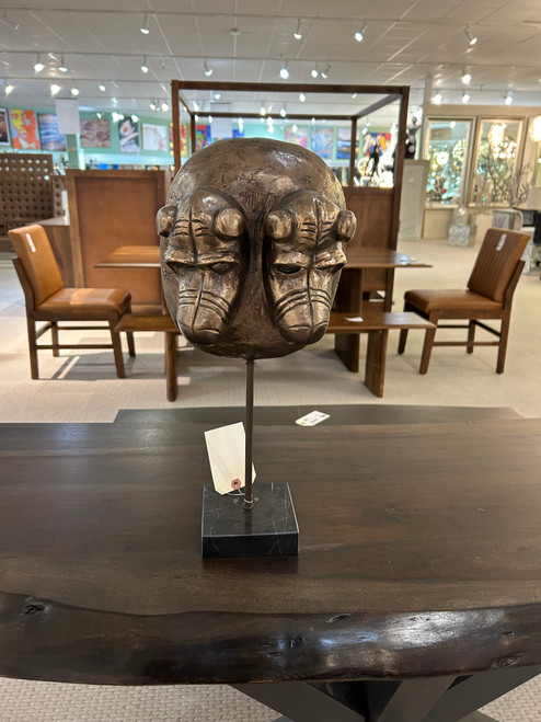 Bronzed Black Art on Stand