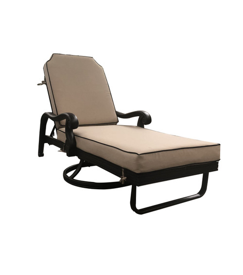 Astoria Chaise Lounge Swivel, Outdoor, Aluminum, Bridgeton Moore Patio