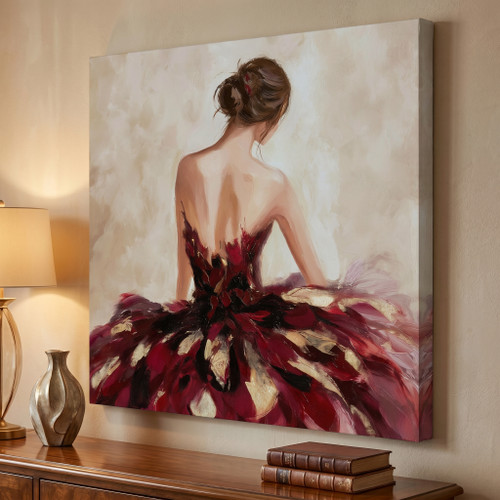 Ballerina Plum Tutu Giclee