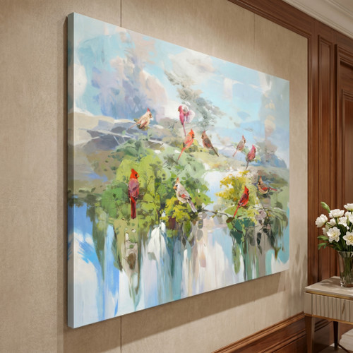 Cardinals in the Spring Giclee
