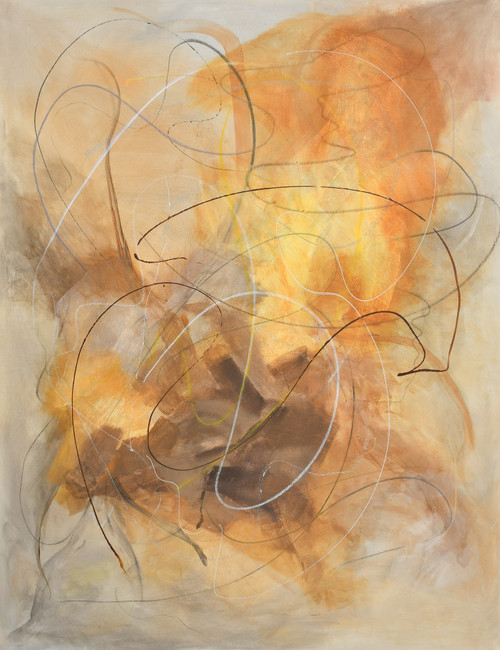 Abstract Amber Tones Giclee