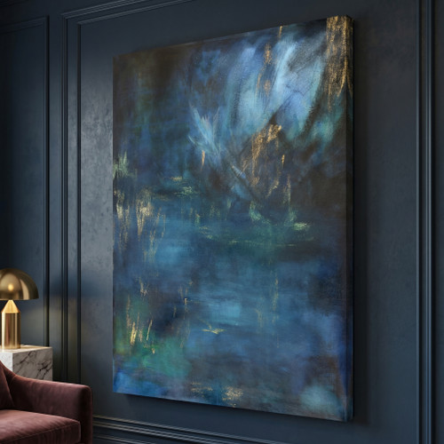 Abstract Midnight Blue Giclee
