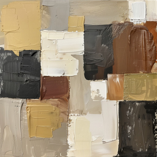 Neutral Abstract Squares Projection Giclee