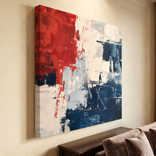 Abstract Red White and Blue Projection Giclee