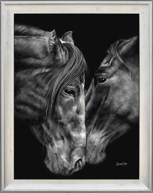 Double Horse Framed Giclee