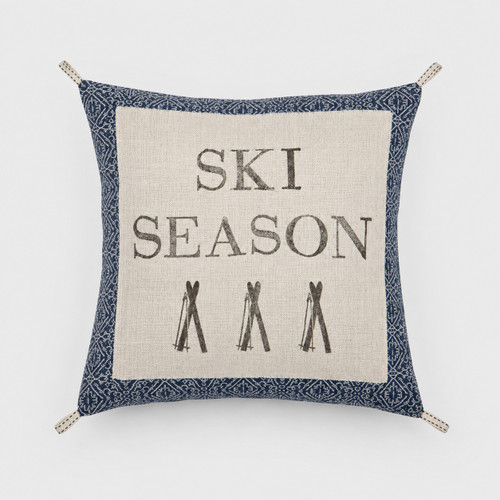 Ski Season Lodge Decorative Pillow