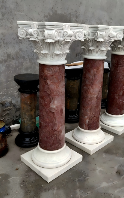 Pair of Decorative Columns H47.2*D15.7 Inches Ge21549 Vendor Image