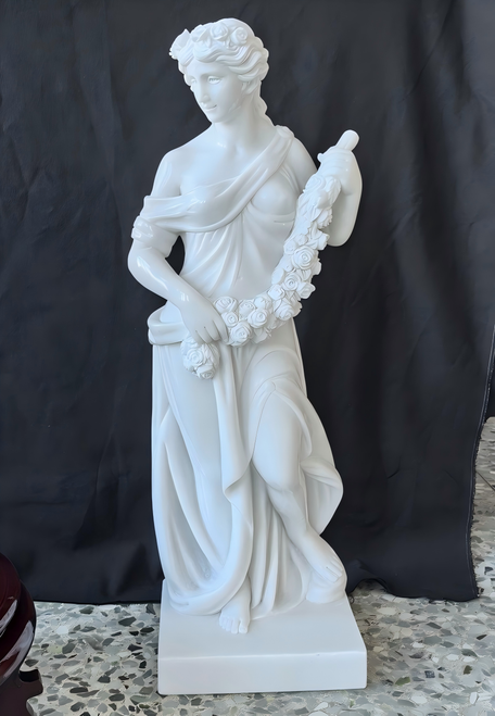 GE21641 White Marble Classical Man Statue 24 Inches High Vendor Image