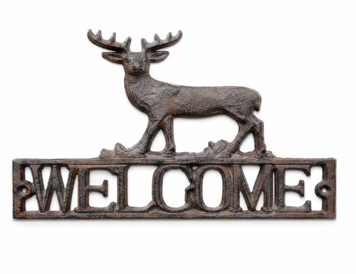 Rustic Deer Welcome Wall Sign