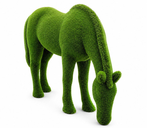 Meadow Grazing Topiary Horse Sculpture