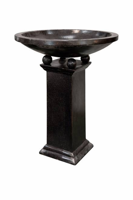 Black Terrazzo Pedestal Bowl Planter - 36?H
