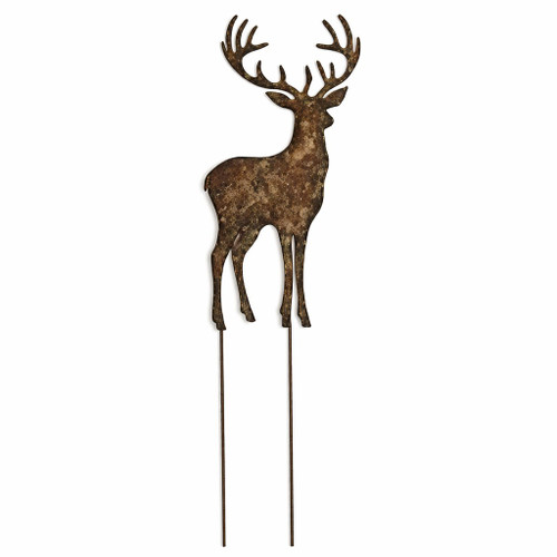Woodland Crest Petite Iron Stag Garden Stake
