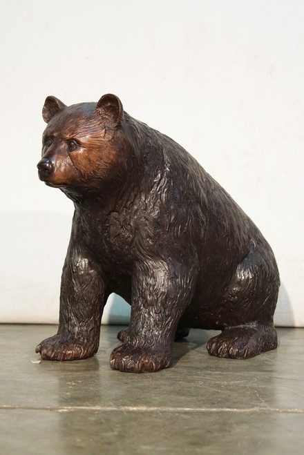 Sitting Bronze Bear Cub