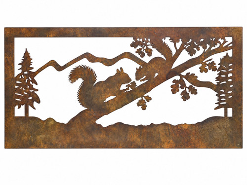 Woodland Squirrel Metal Wall Art