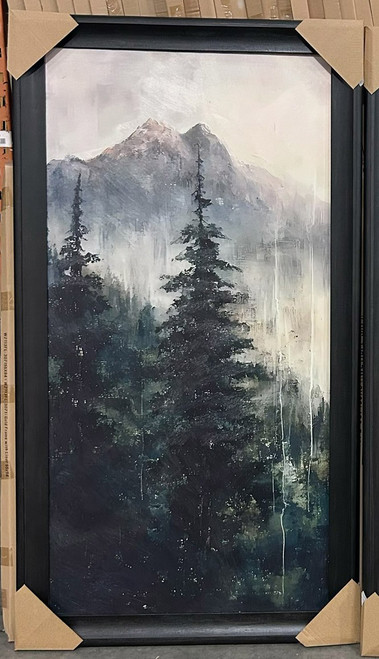 Framed Forest Trees 1 Giclee 36x72
