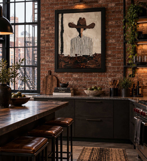Framed The Quiet Cowboy Giclee