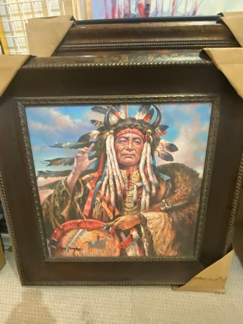 Framed Native American Chief 2 Giclee