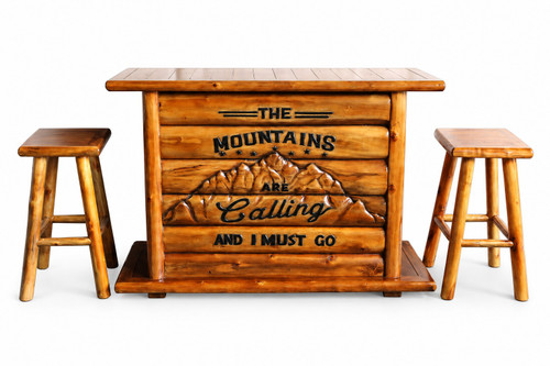 Mountains Are Calling Rustic Bar Set of 5
