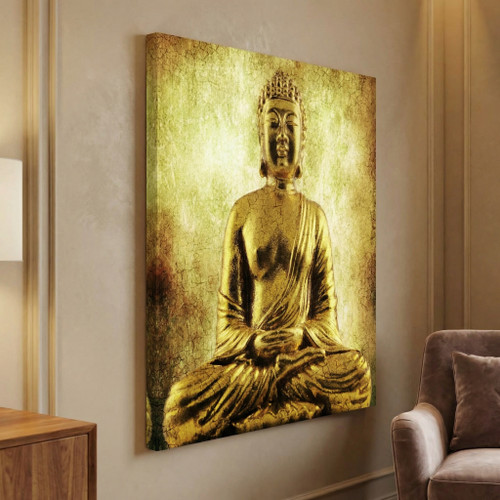 Enlightened Seated Buddha 4 ft in Aged Stone Finish - AFD Home