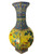 Large Yellow Bottle with Floral Imagery