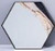 Hexa Half Moon Petrified Wood Mirror