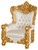 Palatial Grand Carved Armchair Gold