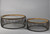 Rolled Iron Barrel Tables Set of 2
