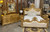 Grand Carved Mahogany Tufted Upholstered King Bedroom Set of 5