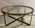 Modern Rustic Glass Top Coffee Table