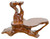 Free Form Natural Mahogany Stand 37"W x 32.5"D x 25.5"H