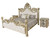 Platine Grand Carved King Bed Set of 3