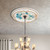 White Blue Sky Cherub 24 Inch Ceiling Chandelier Medallion