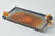 Golden Blossom Amber Glass Display Tray