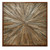 Rustic Teak Wood Sunburst Wall Art Panel