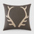 Rustic Antler Lodge Decorative Pillow