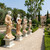 Multi Color Milk Marble Four Seasons Statues H70.9 Inches Stand:H17.7 Inches Ge21389